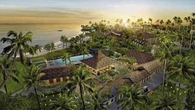 Hotelanlage von oben