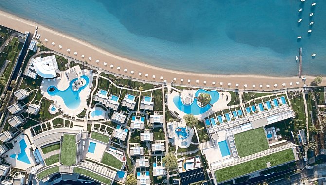 Hotelanlage von oben