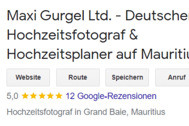 Google Rezeptionen für Maxi Gurgel