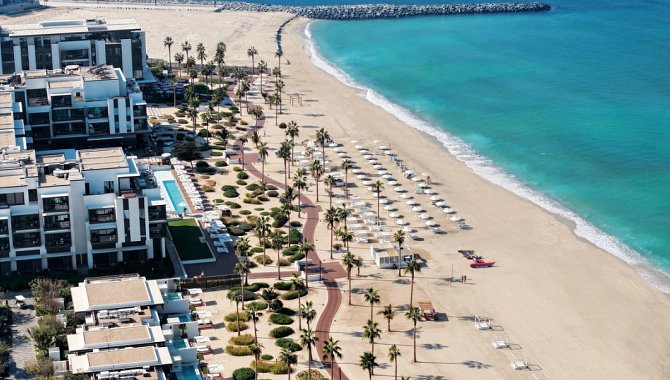 Hotel aus der Vogelperspektive