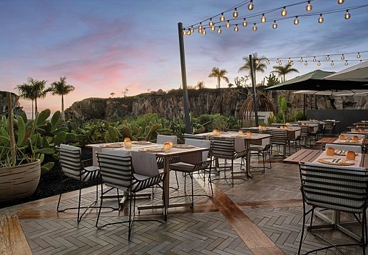 Hotelrestaurant auf Terrasse