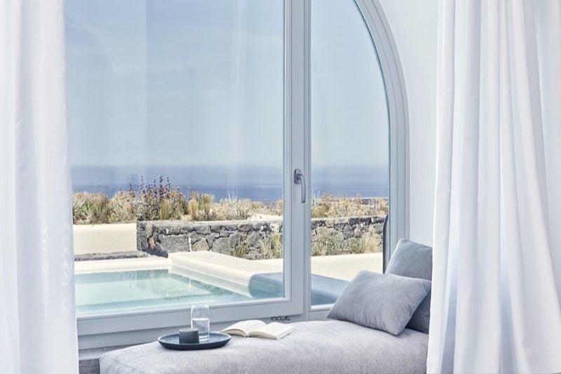 Ausblick vom Zimmer aufs Meer